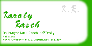 karoly rasch business card